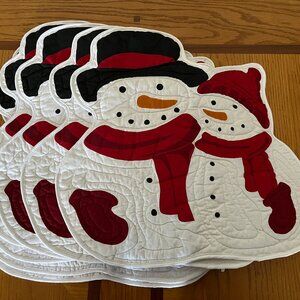 NWT Charming Snowman Placemats set of 8